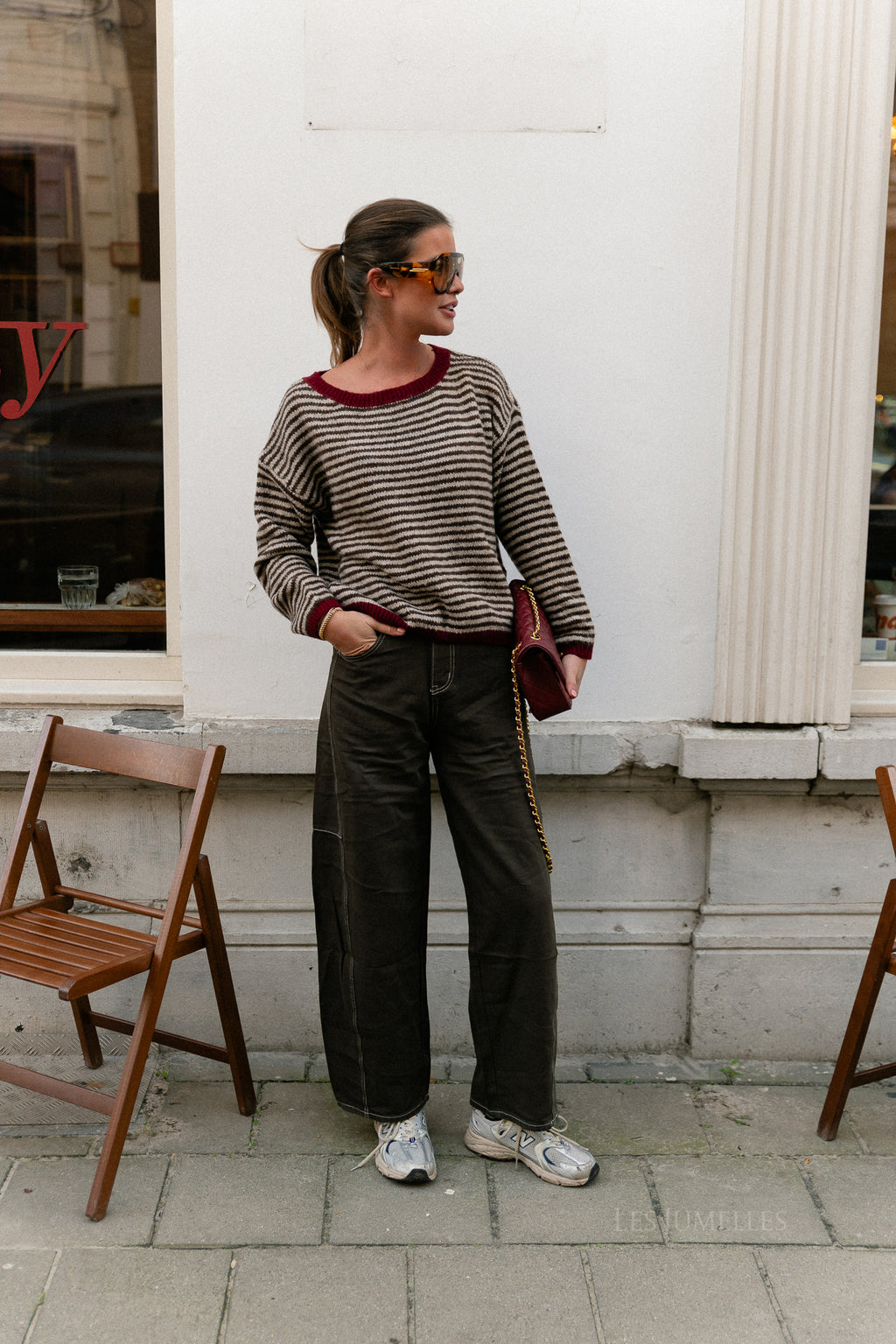 Pantalon en denim Willow marron foncé