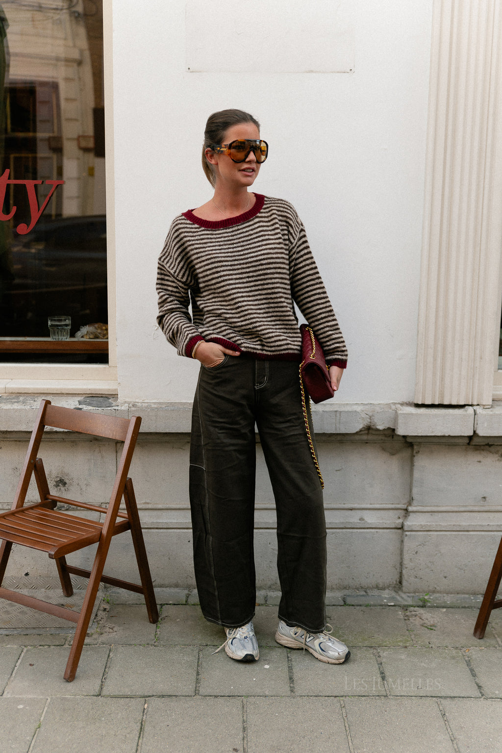 Pantalon en denim Willow marron foncé