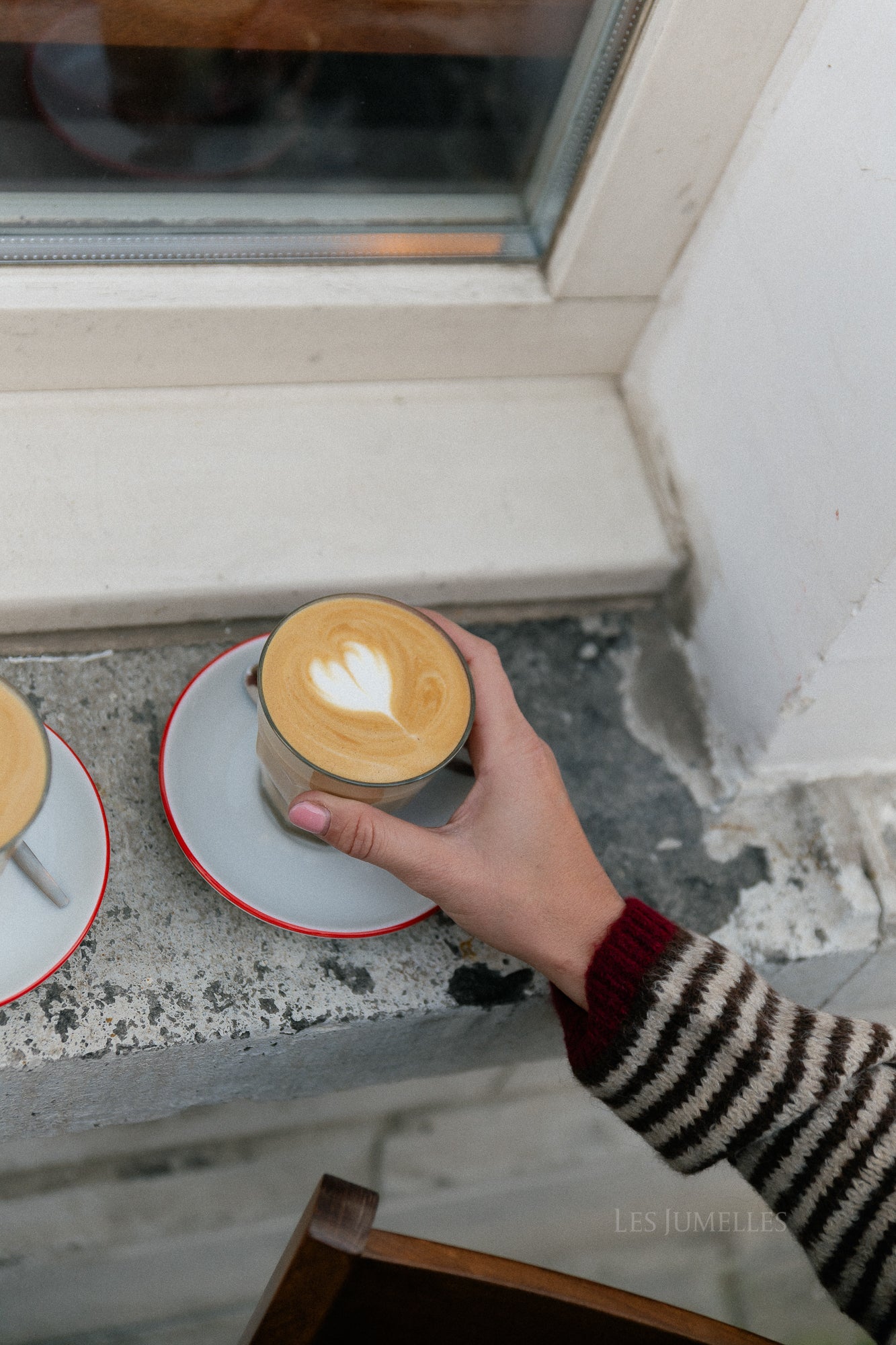 Pull rayé Josie marron/gris chiné