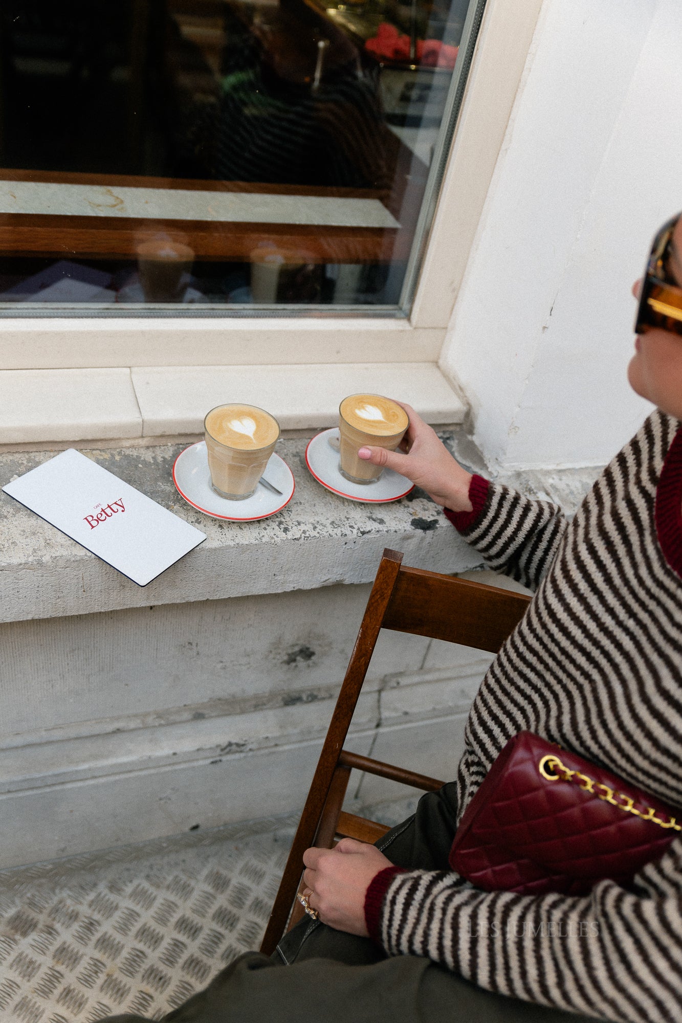 Pull rayé Josie marron/gris chiné