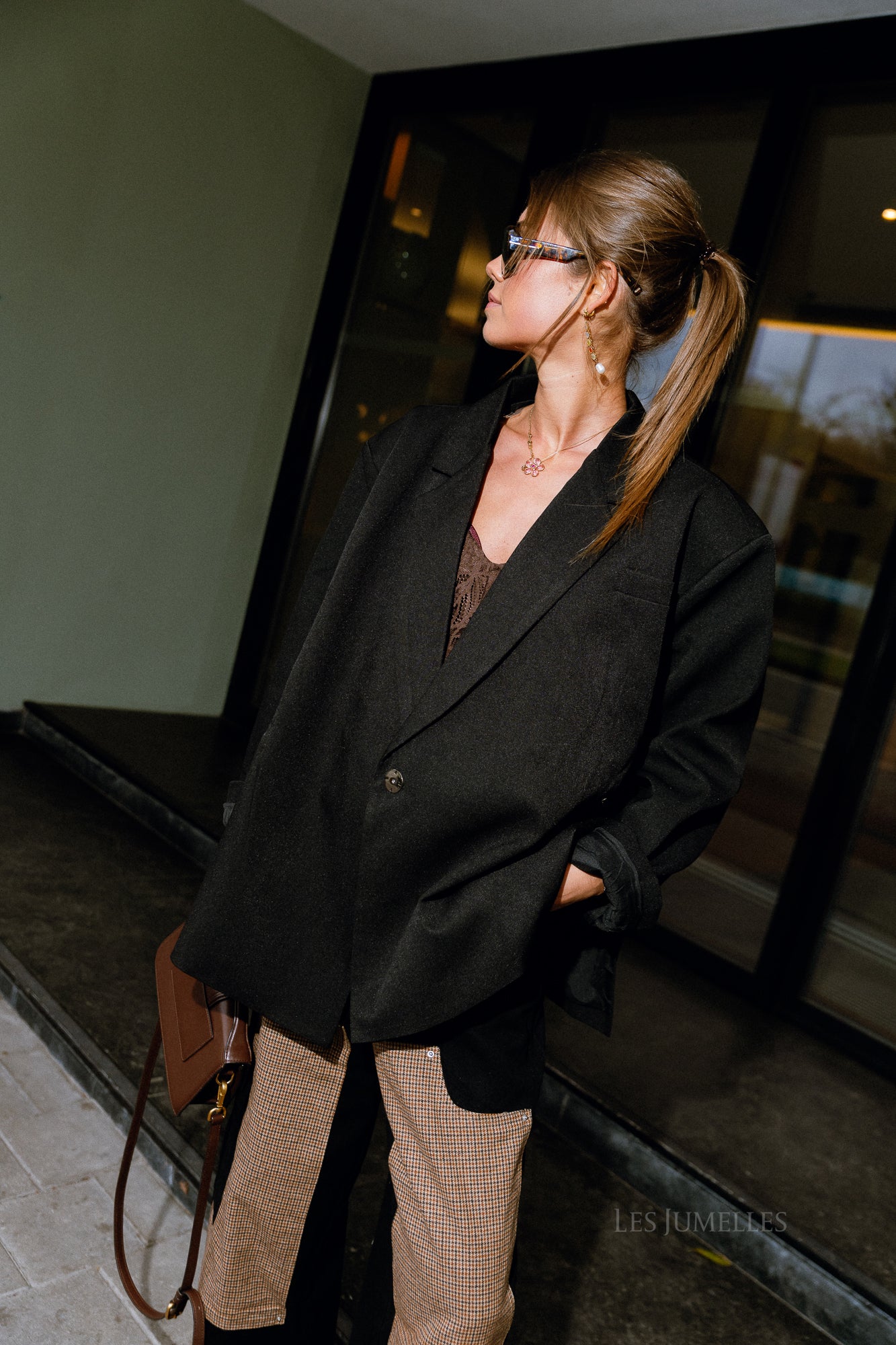 Chloe oversized blazer black