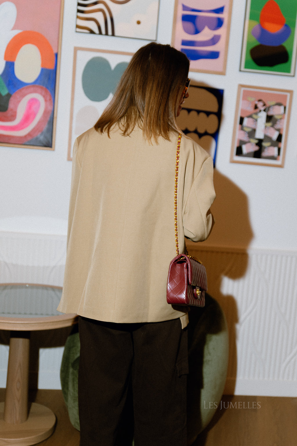 Blazer oversize Chloé beige foncé