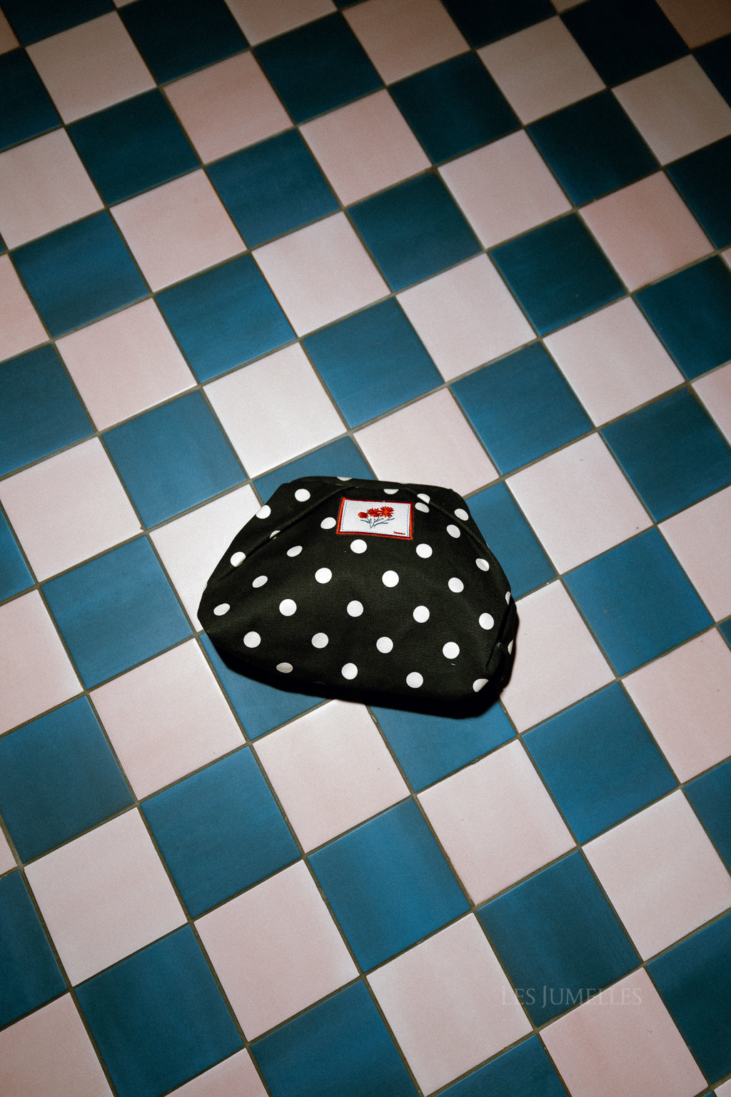 Sac Bonita en toile à pois noire