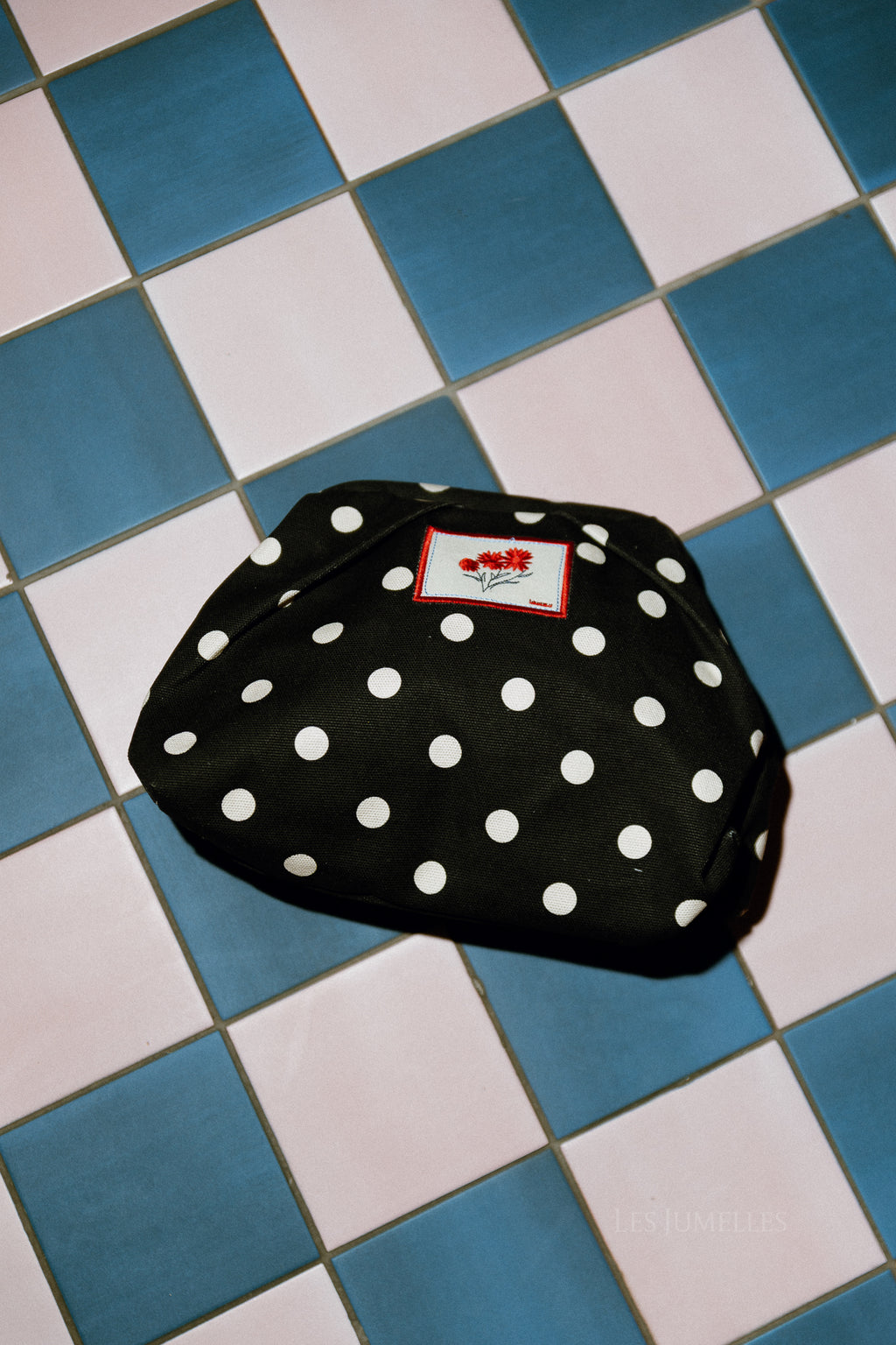 Sac Bonita en toile à pois noire