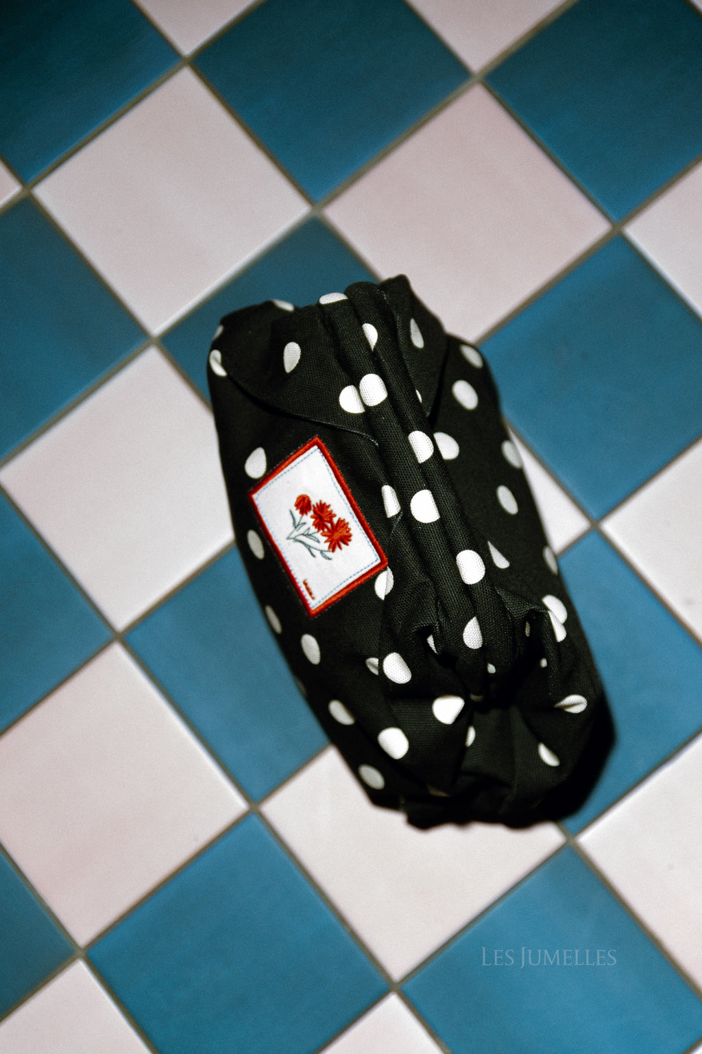 Sac Bonita en toile à pois noire