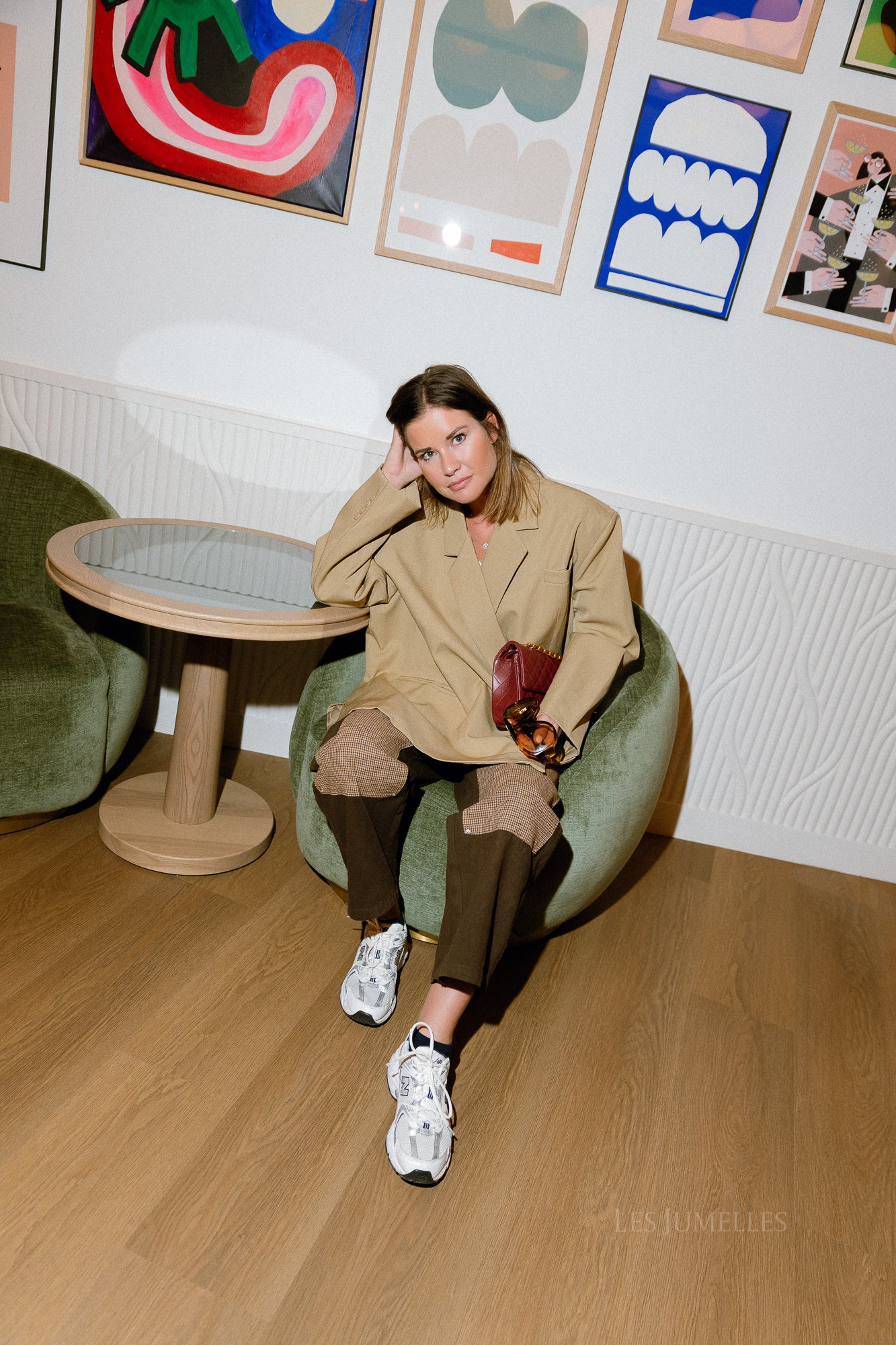 Blazer oversize Chloé beige foncé