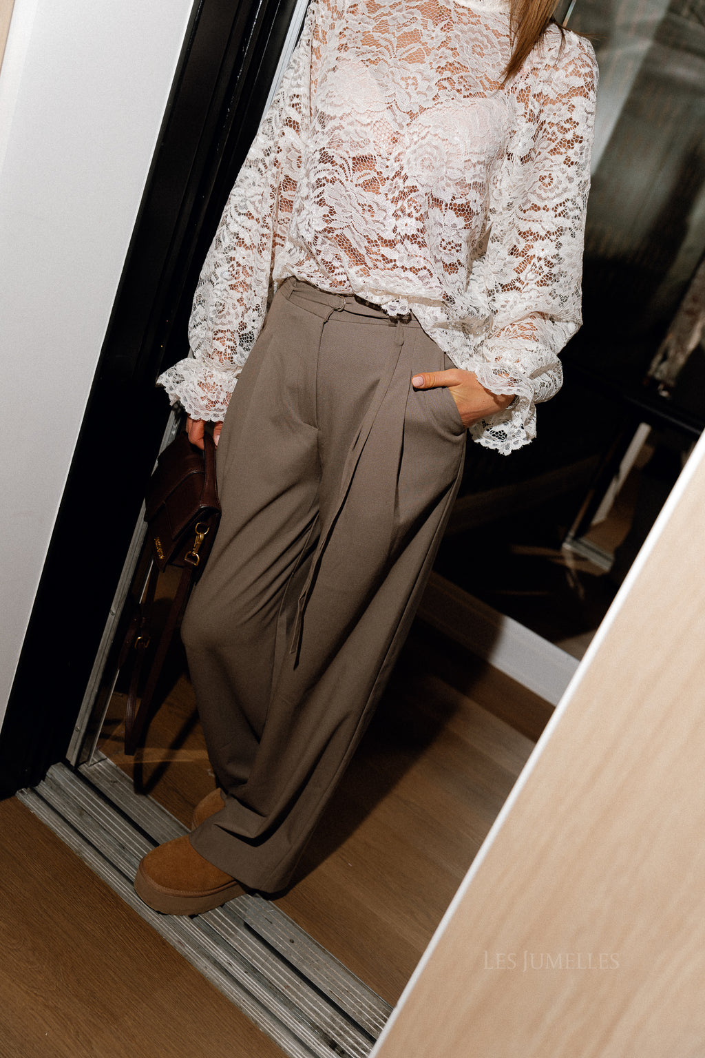 Pantalon Elna taupe