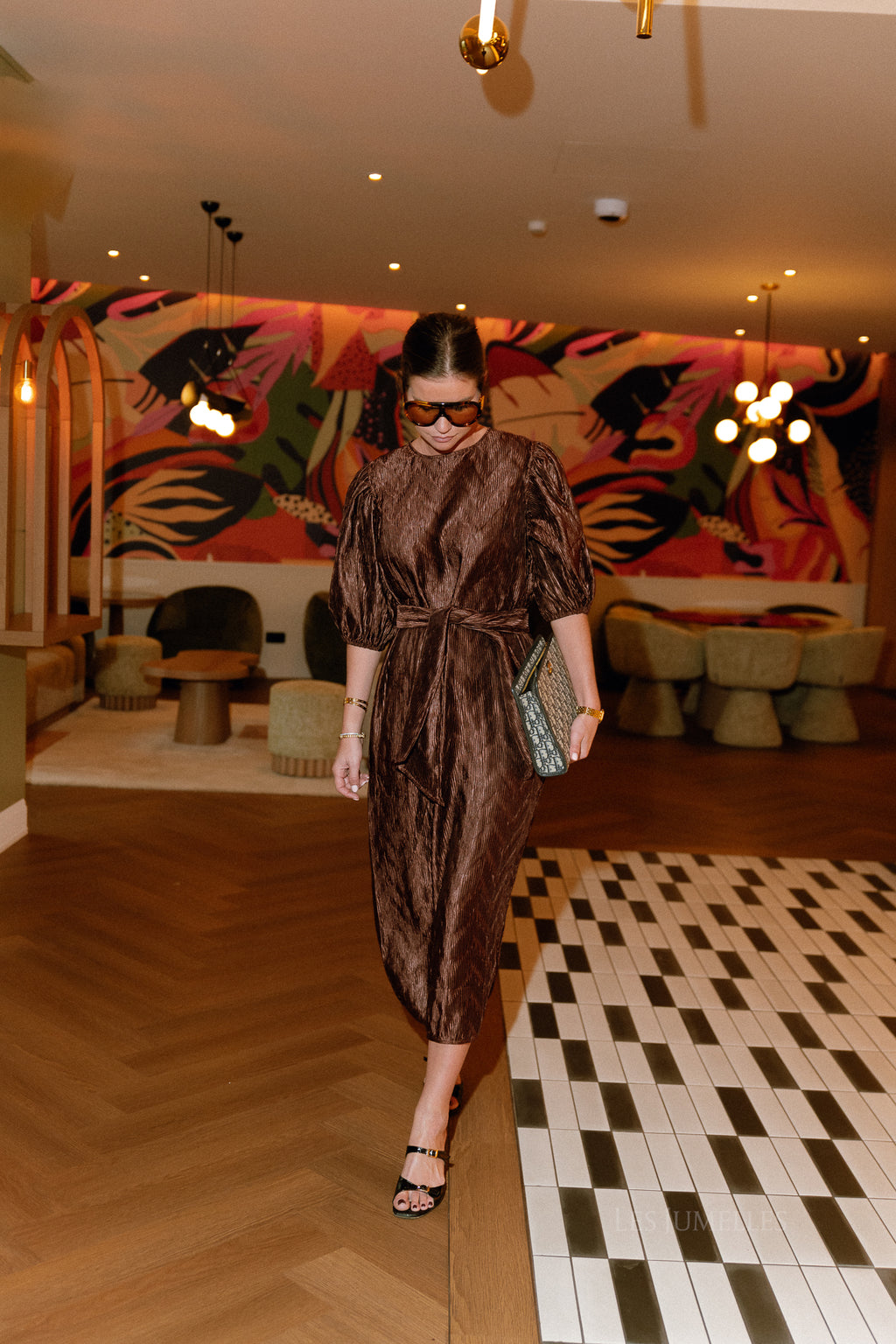 Asher long dress hot chocolate