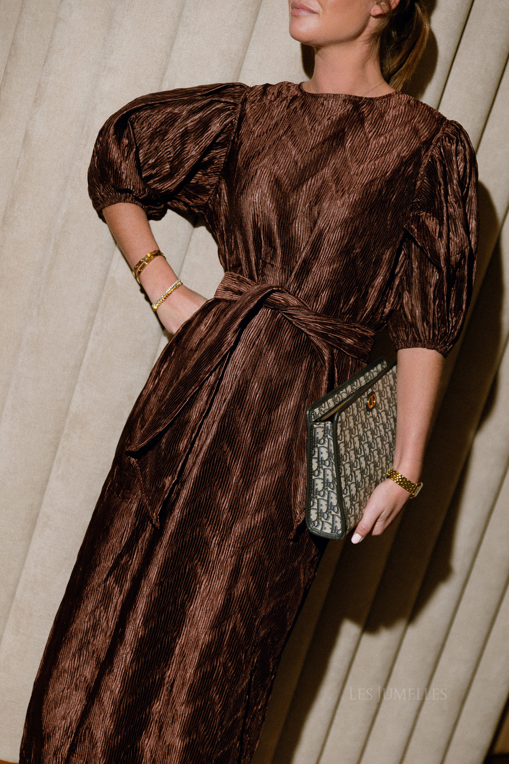 Asher long dress hot chocolate