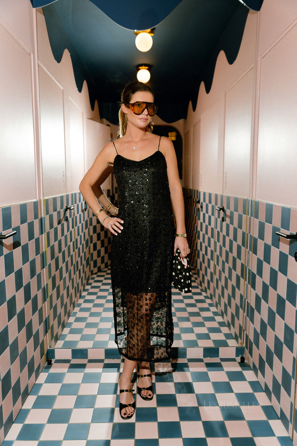 OBJMaisy SL lange jurk zwart