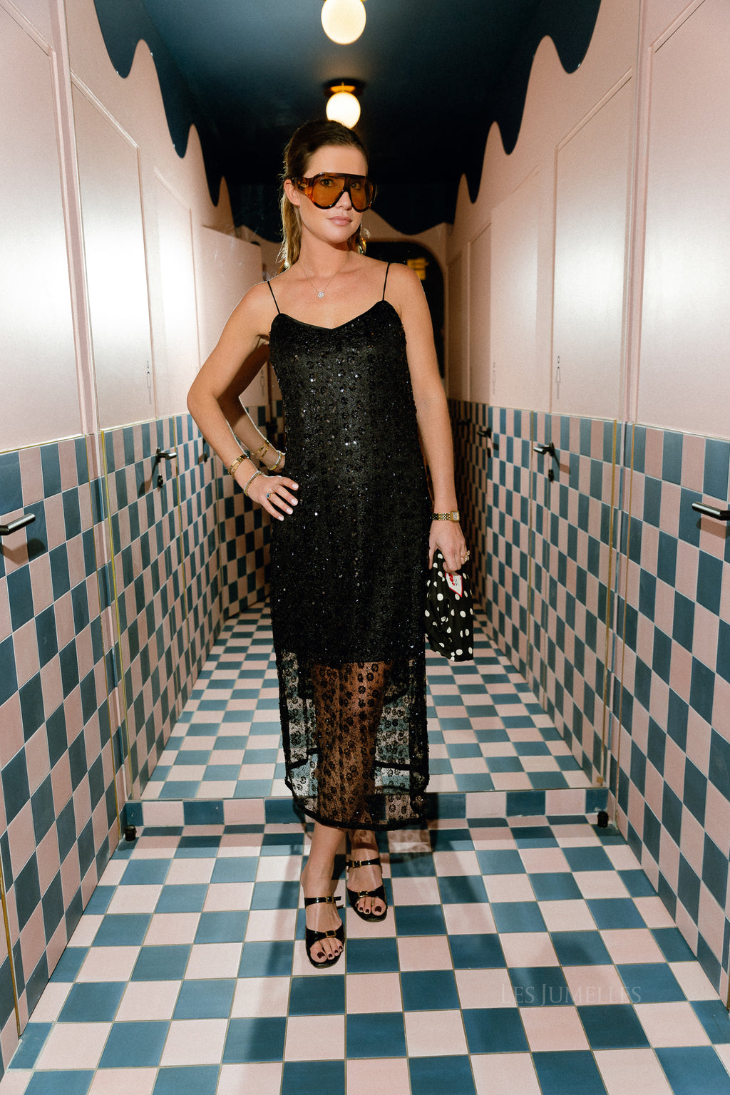 OBJMaisy SL lange jurk zwart