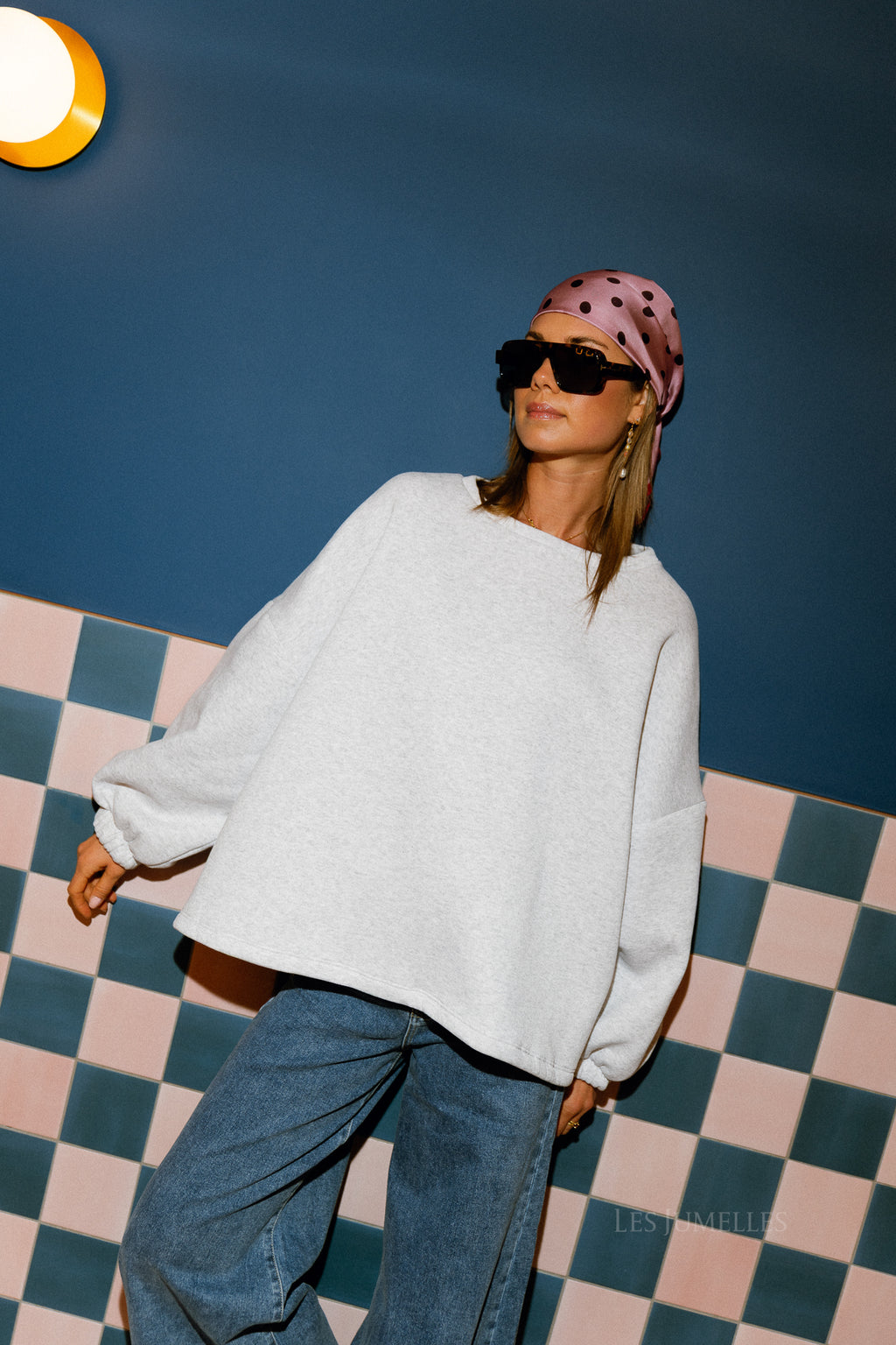 Pull 'Mommy' ORIGINAL rose/gris clair