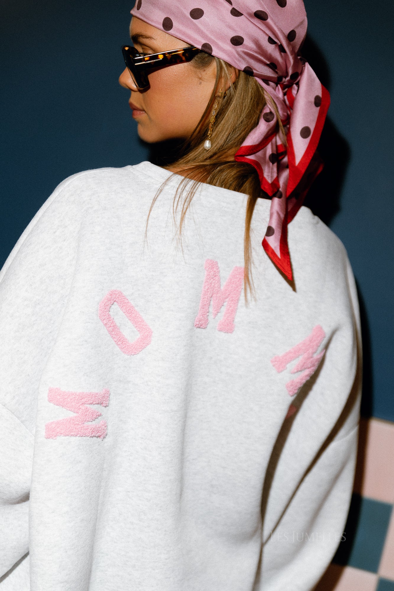 Pull 'Mommy' ORIGINAL rose/gris clair