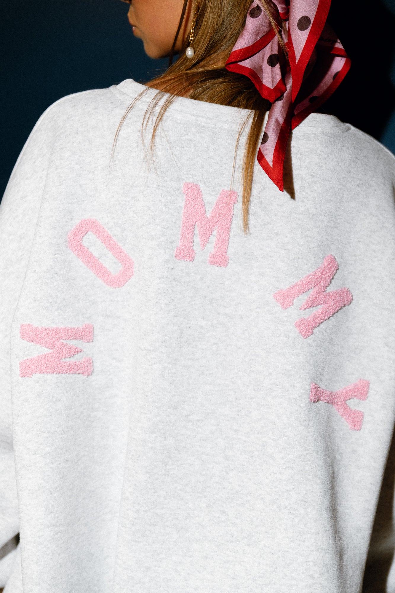 Pull 'Mommy' ORIGINAL rose/gris clair