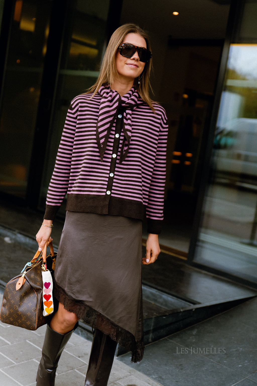 Scottie lace skirt chocolate brown