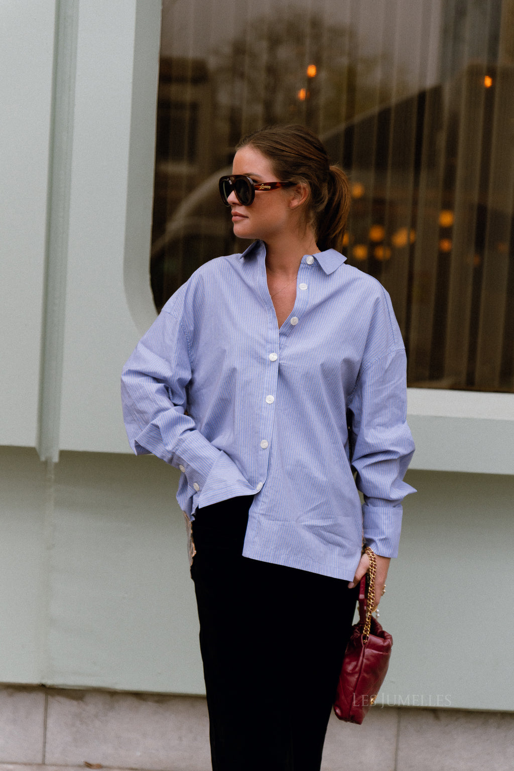 Yelena-Hemd Stripe/Lexie Leopard