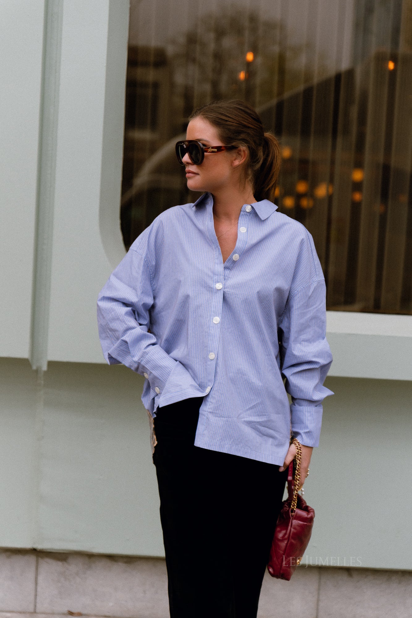 Yelena-Hemd Stripe/Lexie Leopard