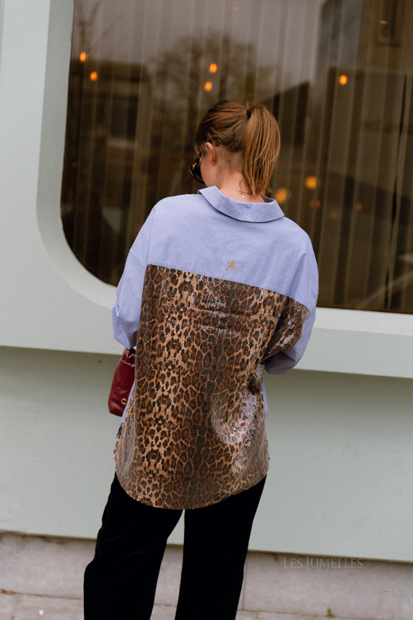 Yelena-Hemd Stripe/Lexie Leopard