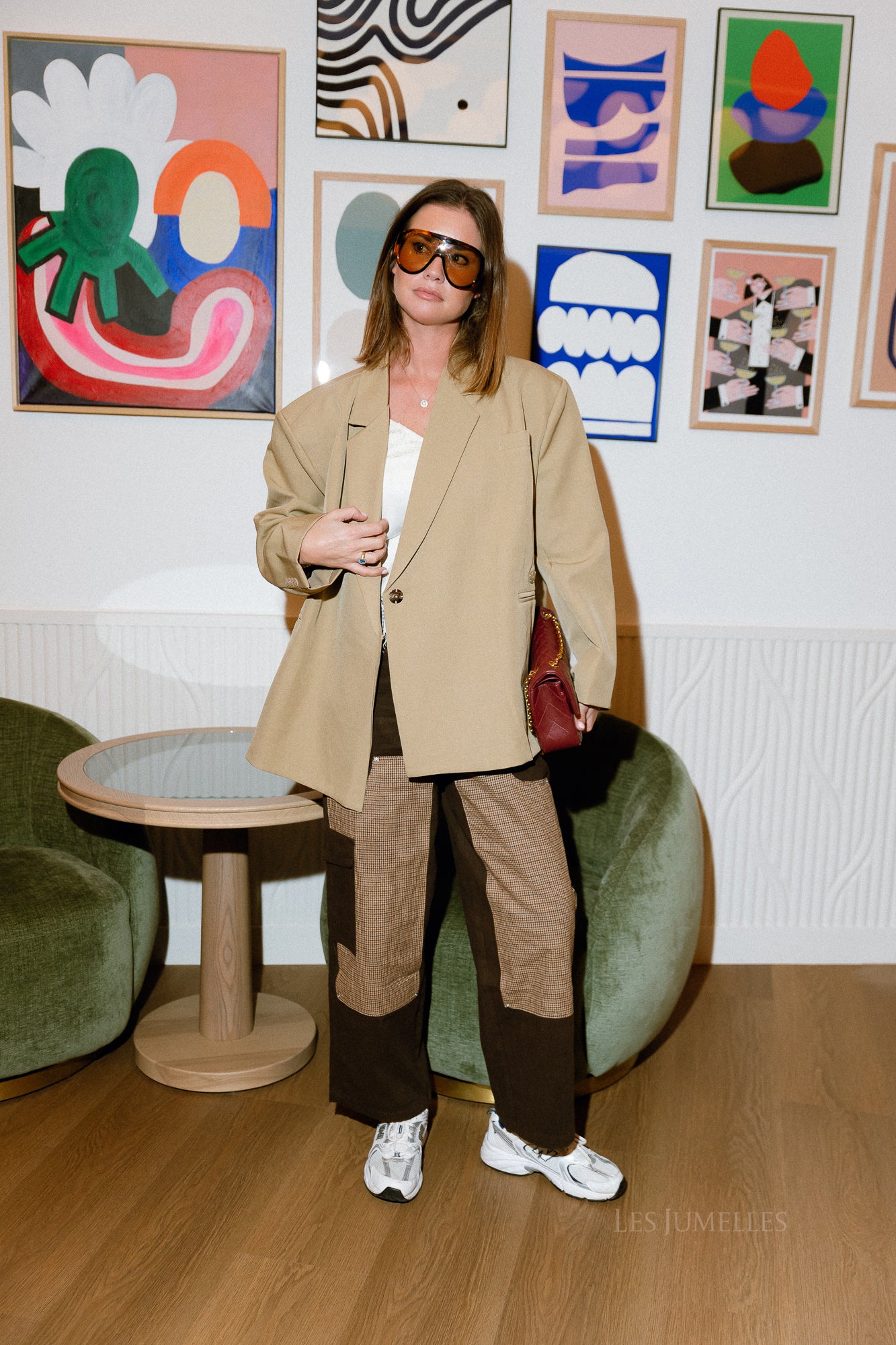 Blazer oversize Chloé beige foncé