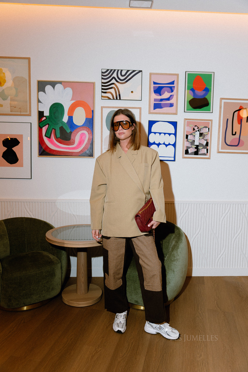 Blazer oversize Chloé beige foncé