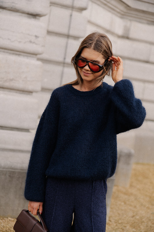 Les Jumelles Pull Chloé bleu marine