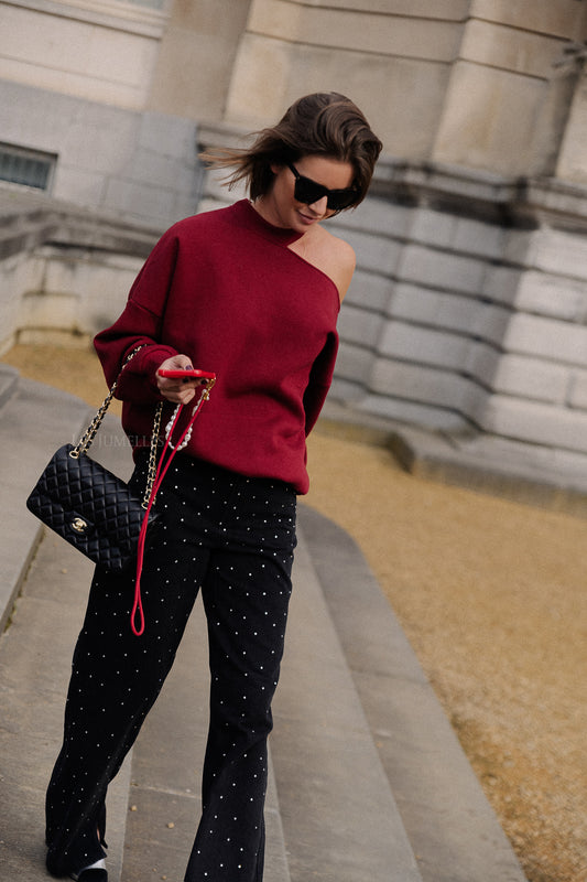 Les Jumelles Marly sweater bordeaux