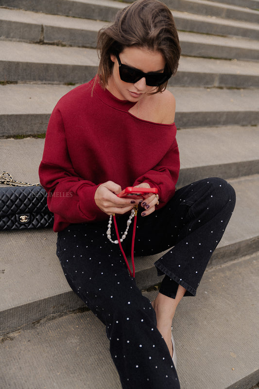 Les Jumelles Marly sweater bordeaux