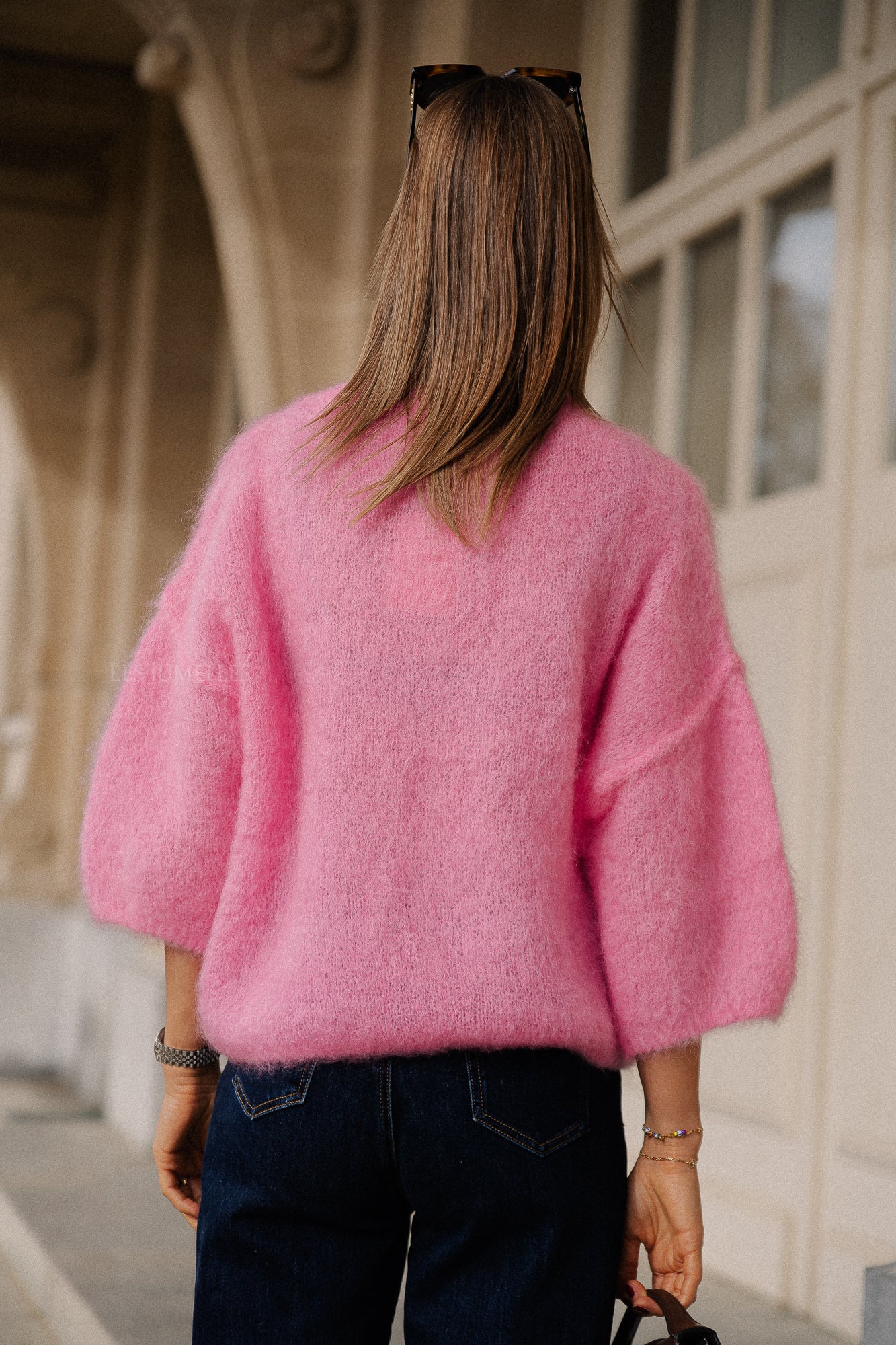 Nova mohair trui roze