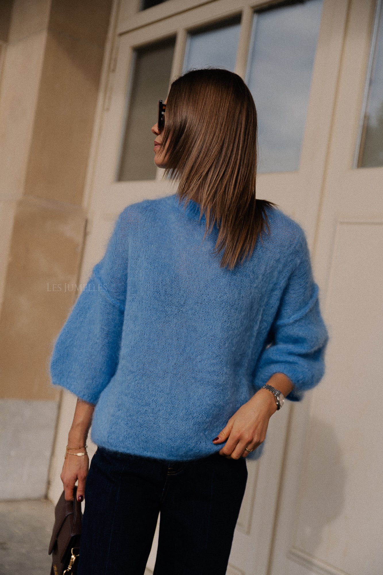 Pull mohair Nova bleu clair