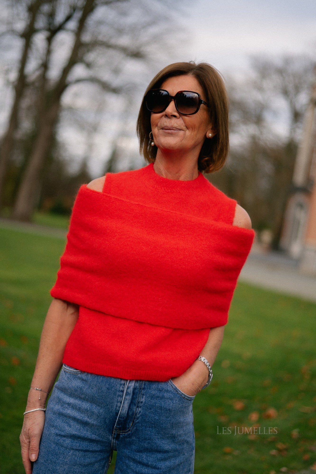 Louelle trui koraalrood