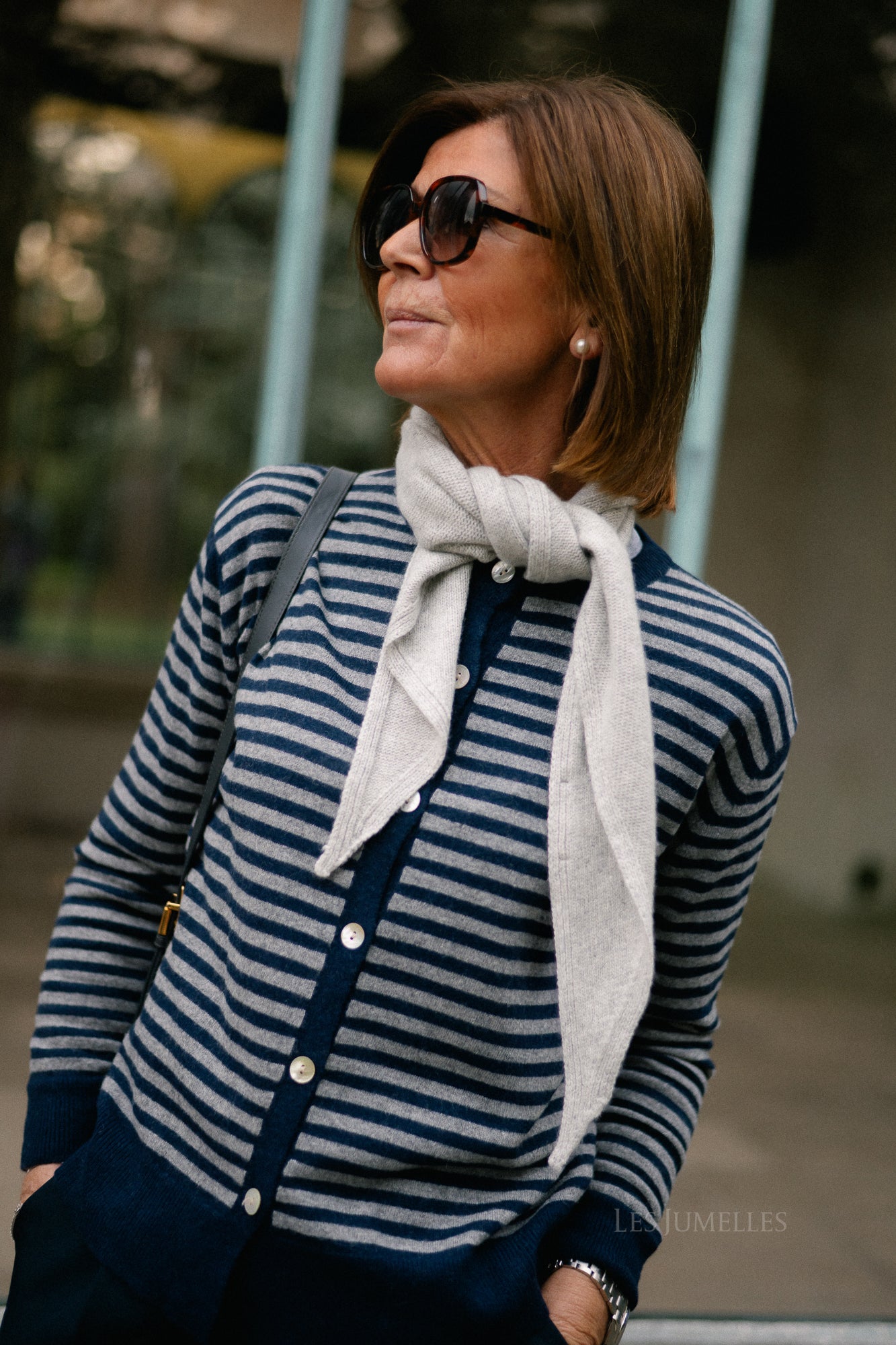 Juhla driehoeksjaal grijs gemêleerd