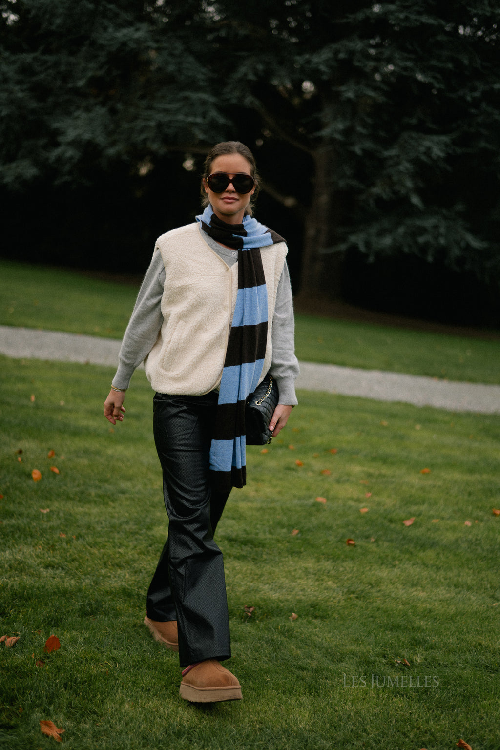 Celina PU broek zwart