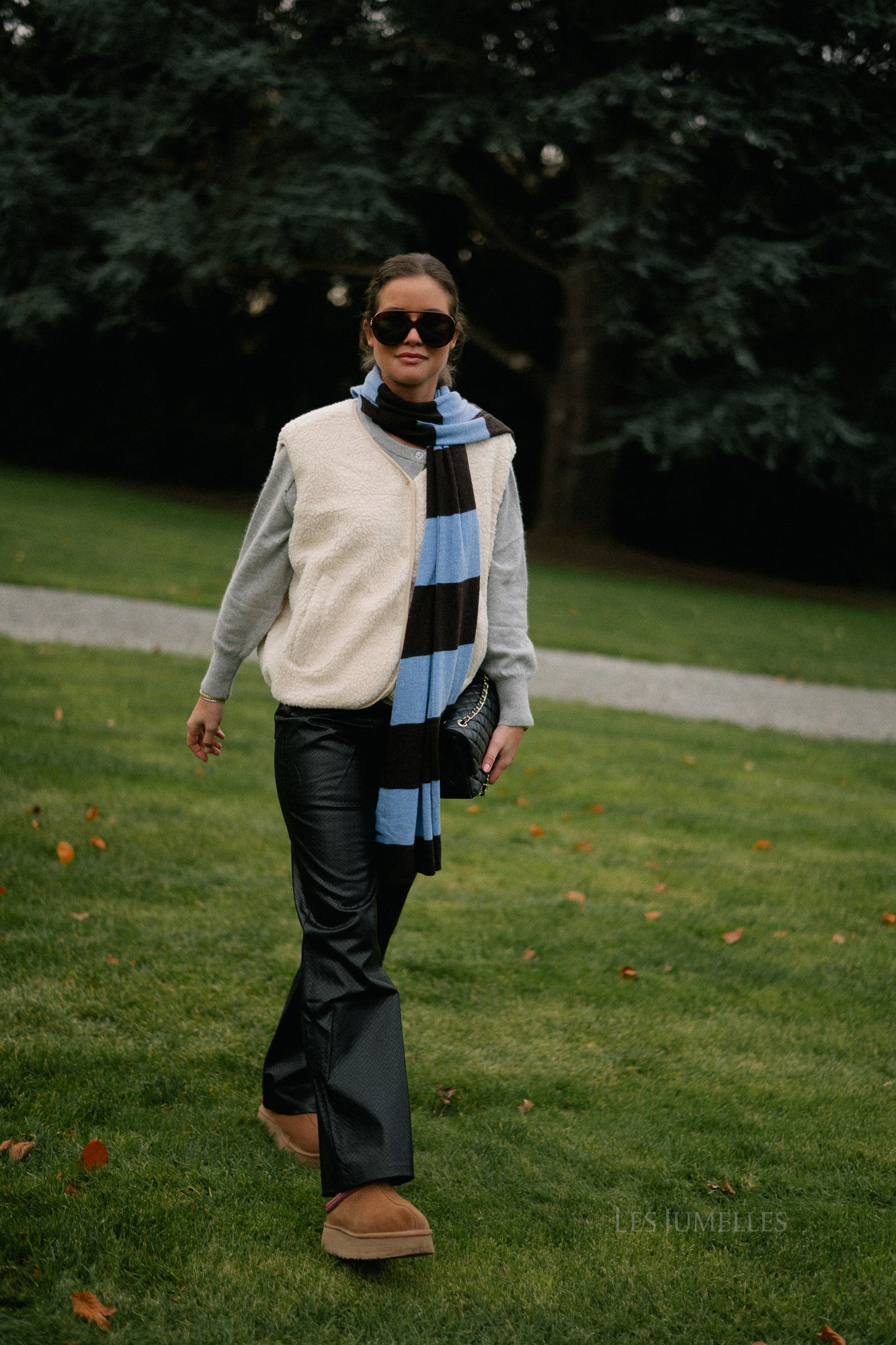 Celina PU broek zwart