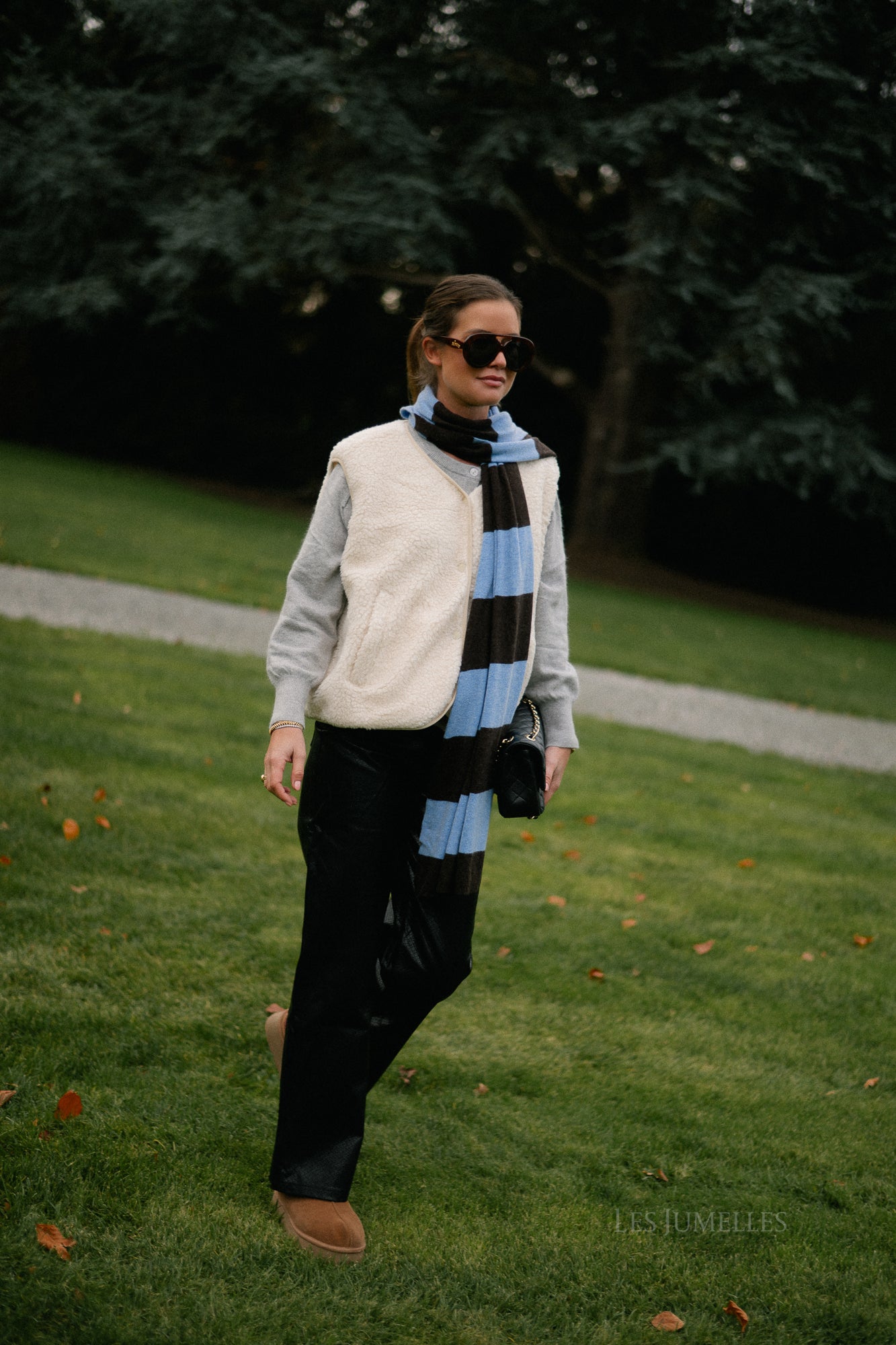 Celina PU broek zwart