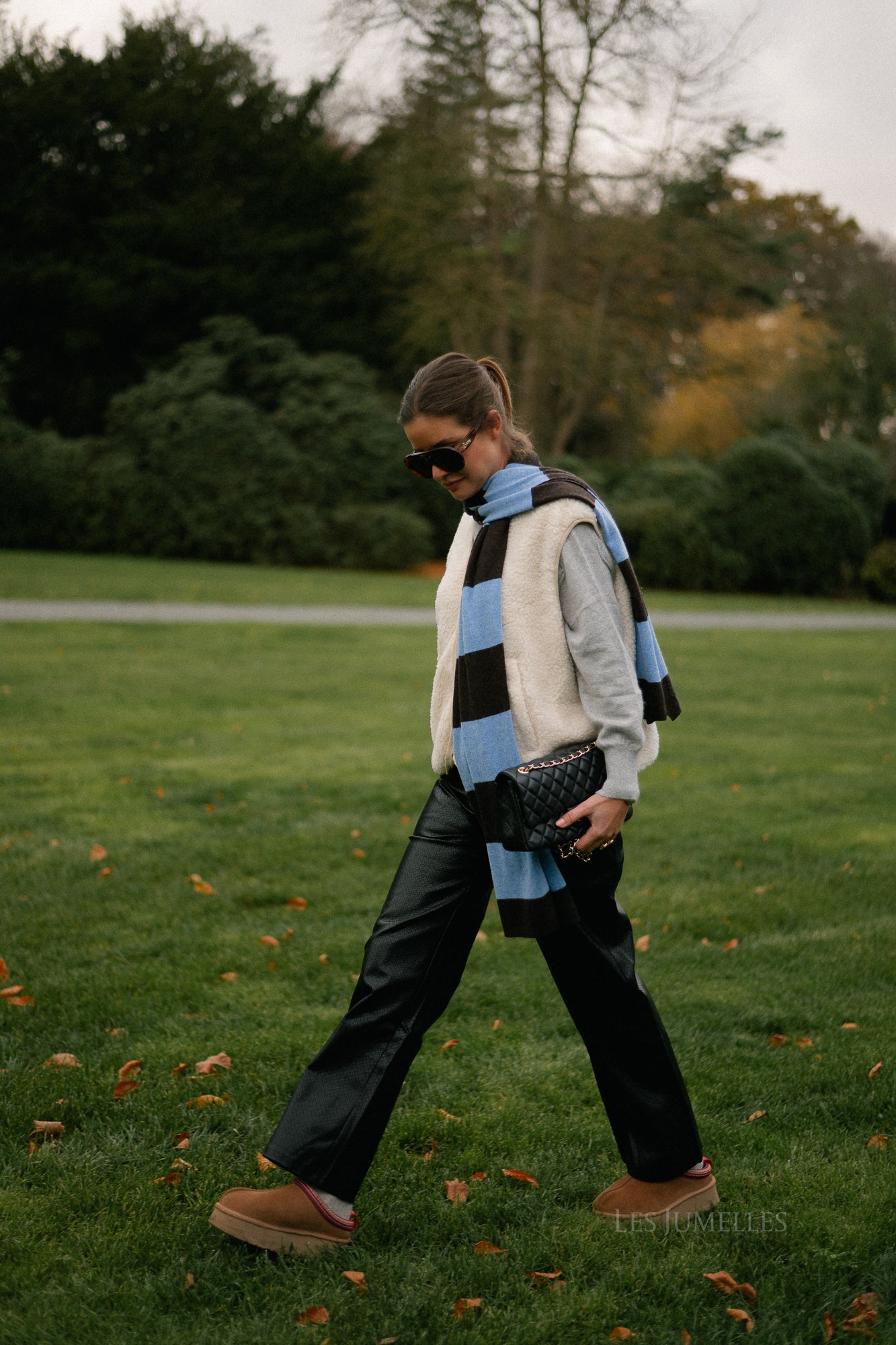 Celina PU broek zwart