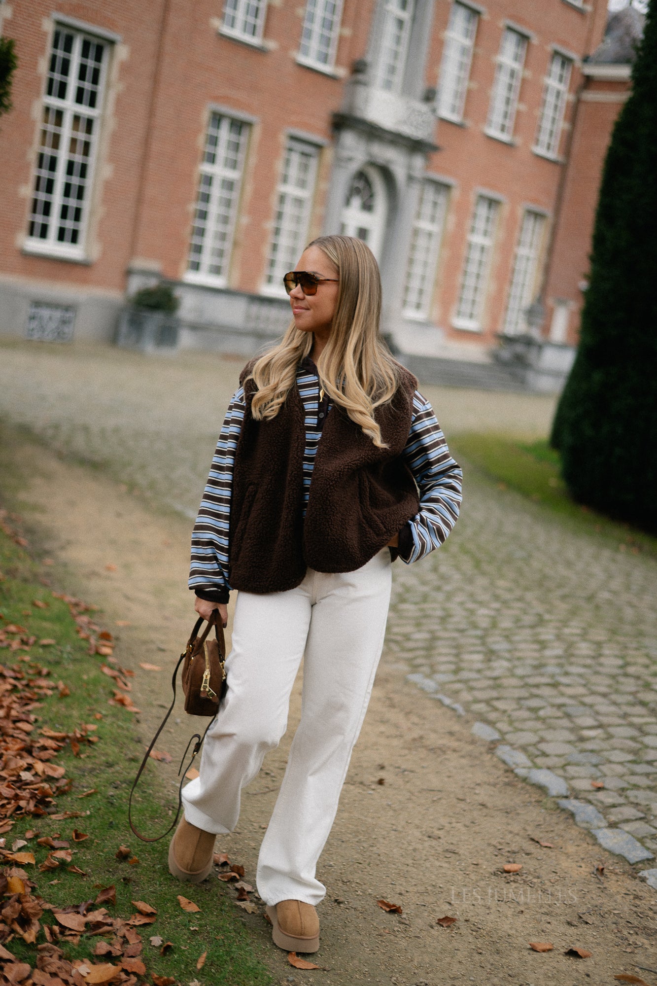 Lori waistcoat chocoladebruin