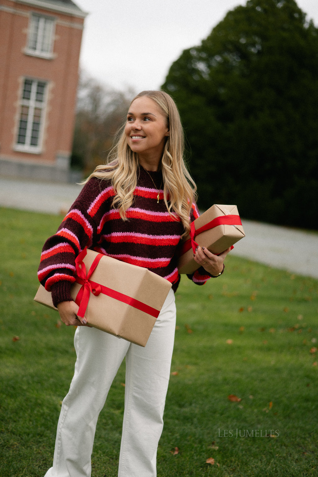 Thea gestreepte trui multicolor