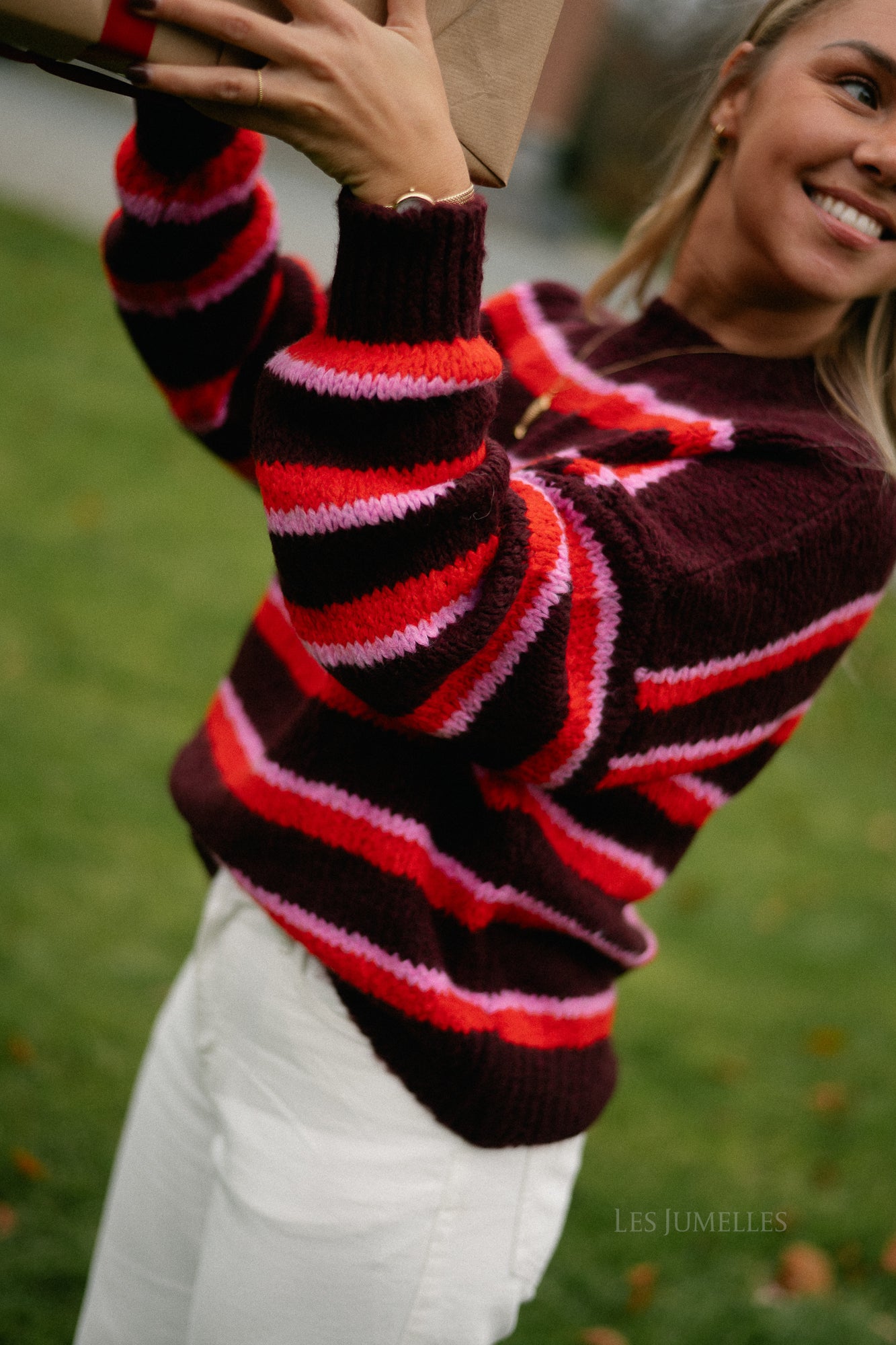 Thea gestreepte trui multicolor