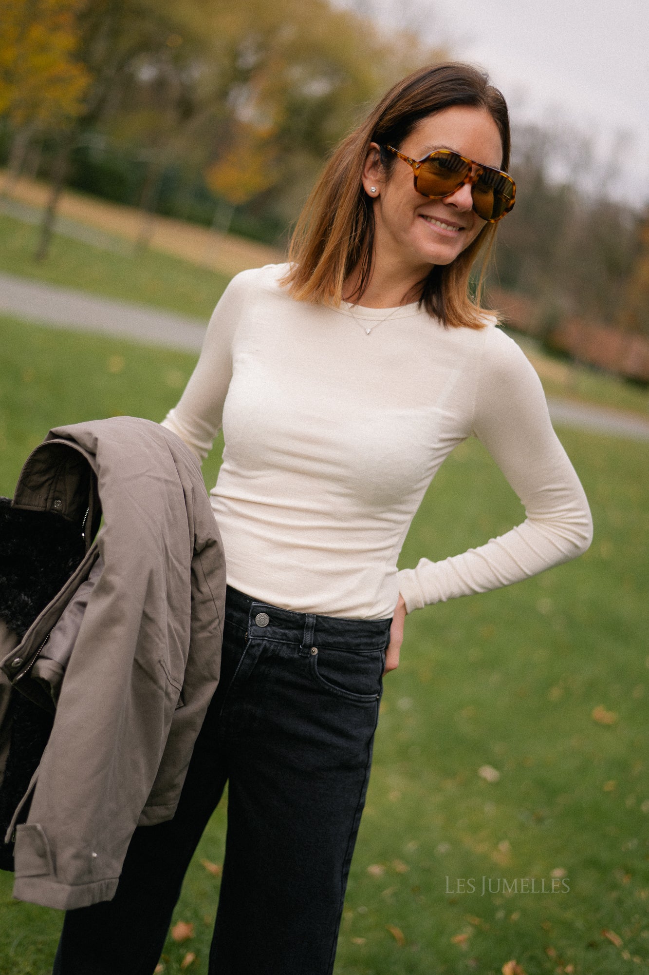 ROUMaple L/S O-neck tee birch