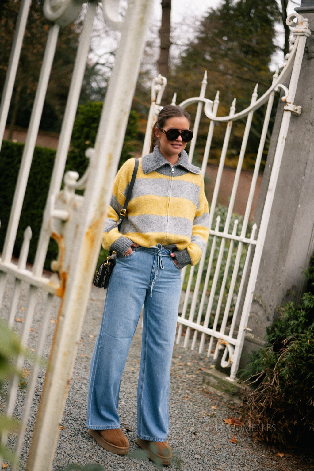 OBJRosie MW wijde jeans lichtblauwe denim