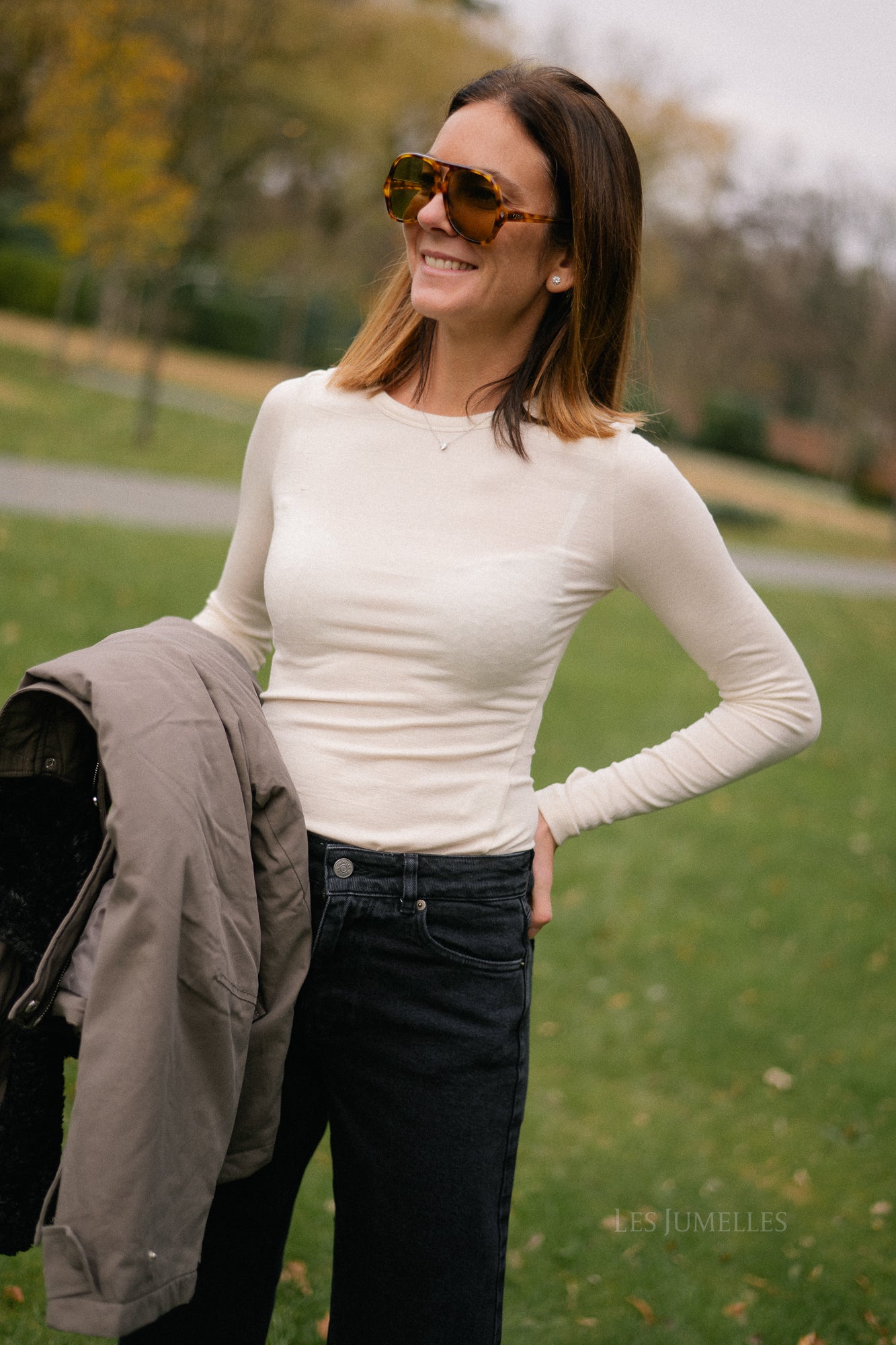 ROUMaple L/S O-neck tee birch