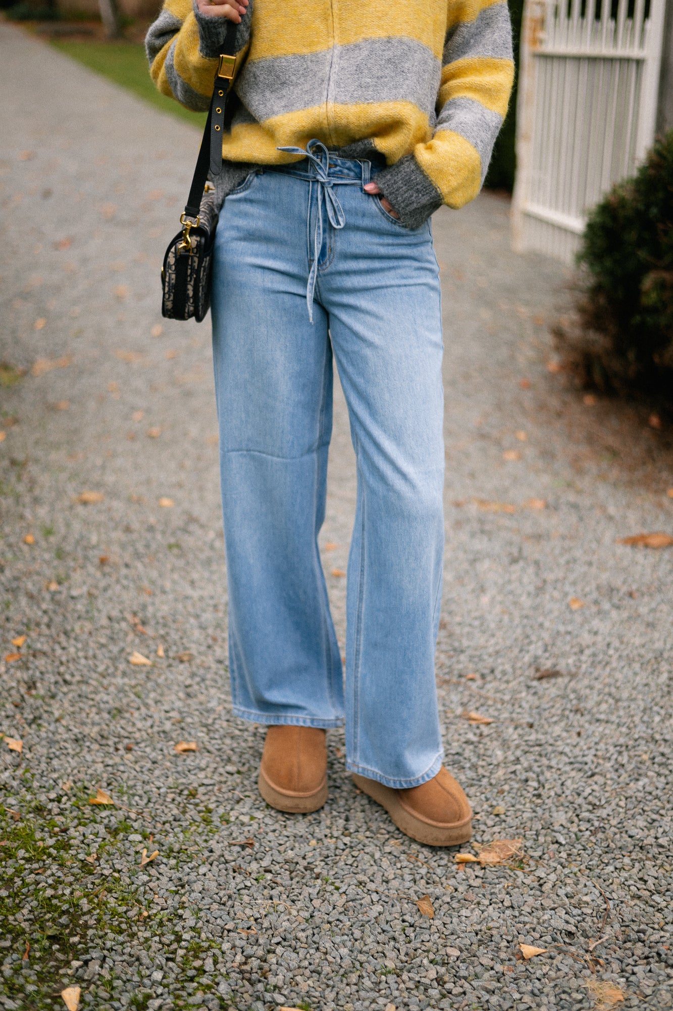 OBJRosie MW wijde jeans lichtblauwe denim