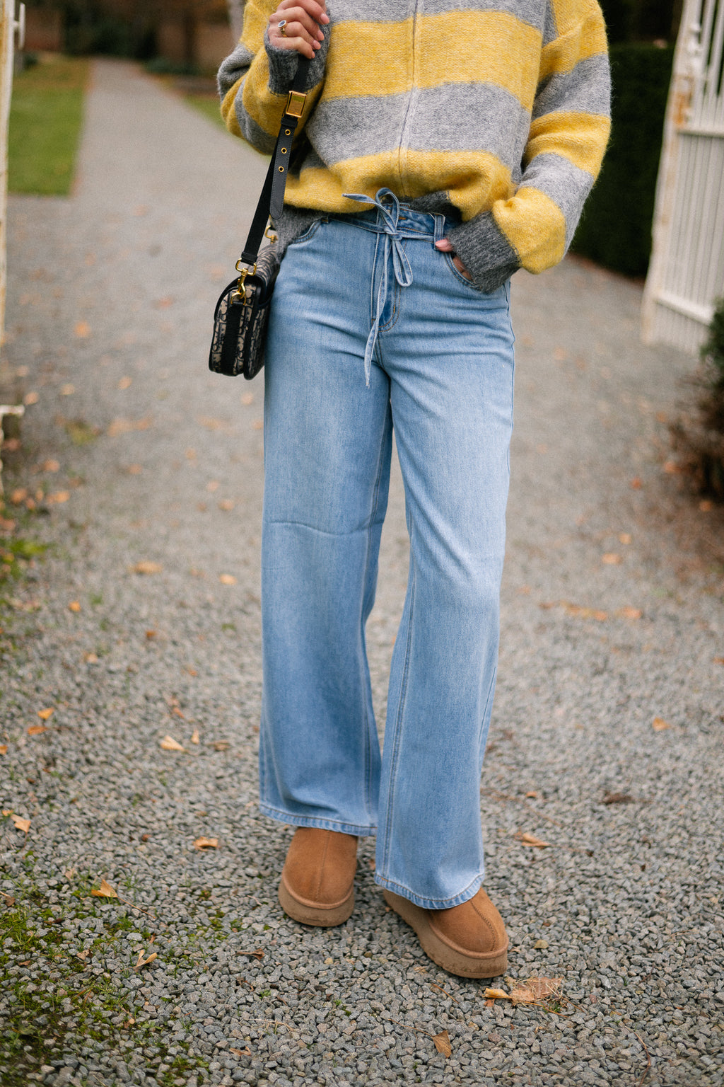 OBJRosie MW wijde jeans lichtblauwe denim