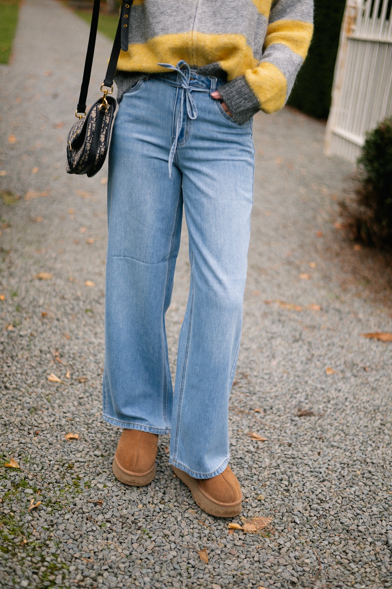 OBJRosie MW wijde jeans lichtblauwe denim