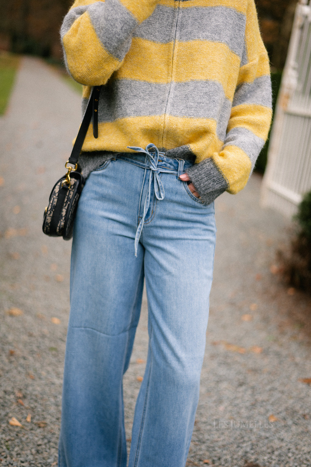 OBJRosie MW wijde jeans lichtblauwe denim