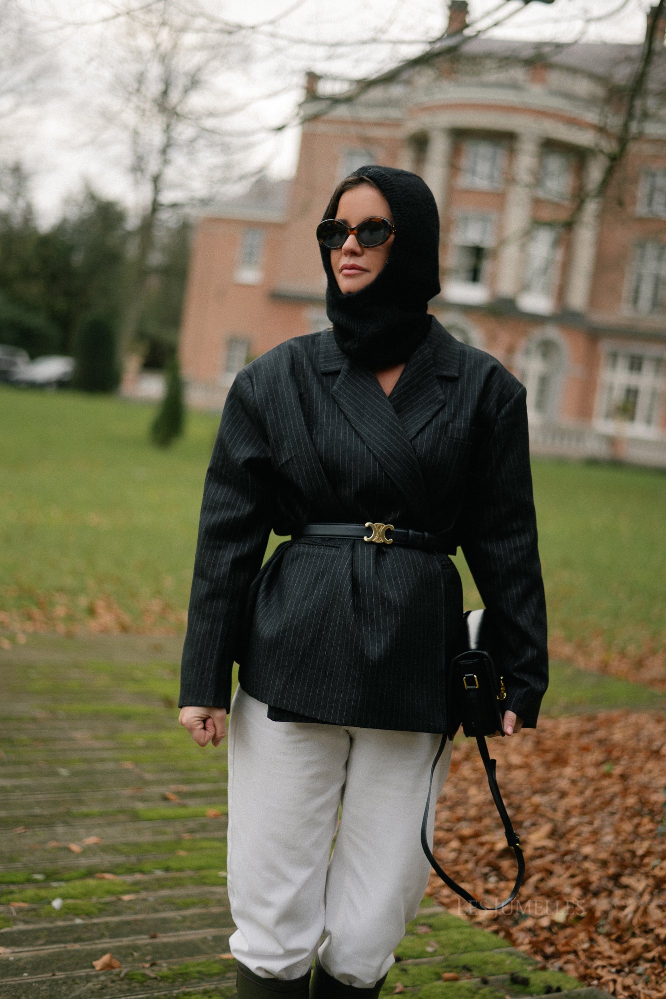 Chloe pinstriped blazer zwart