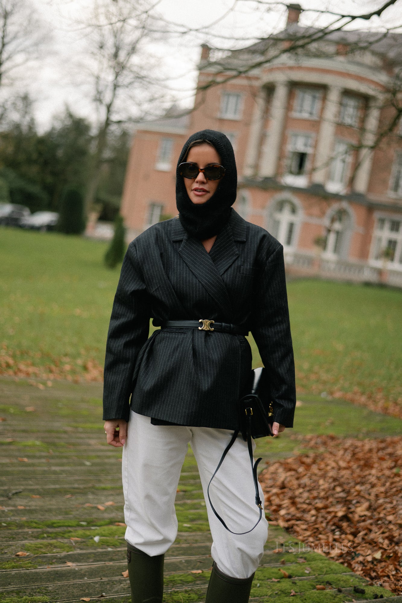 Chloe pinstriped blazer zwart