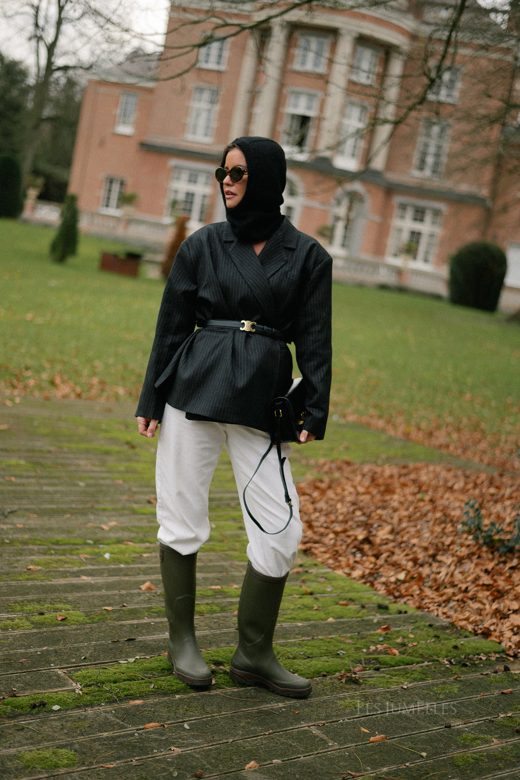 Chloe pinstriped blazer zwart