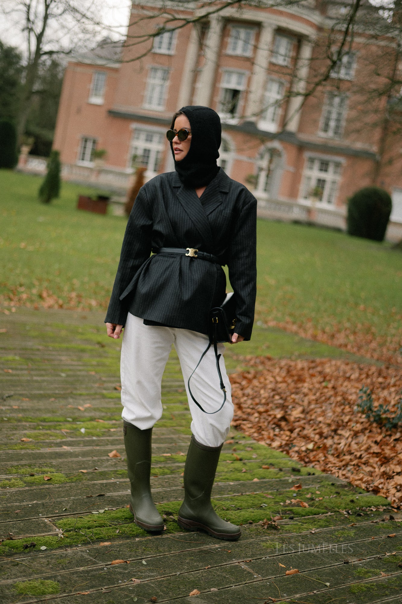 Chloe pinstriped blazer zwart