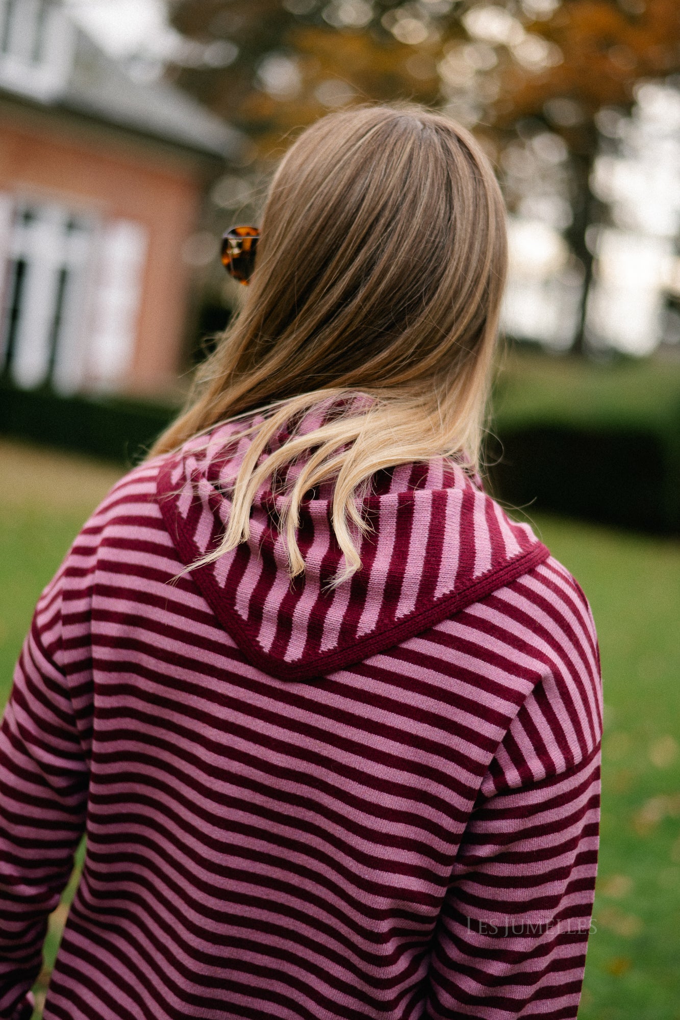 Lisa striped jumper raspberry/old rose